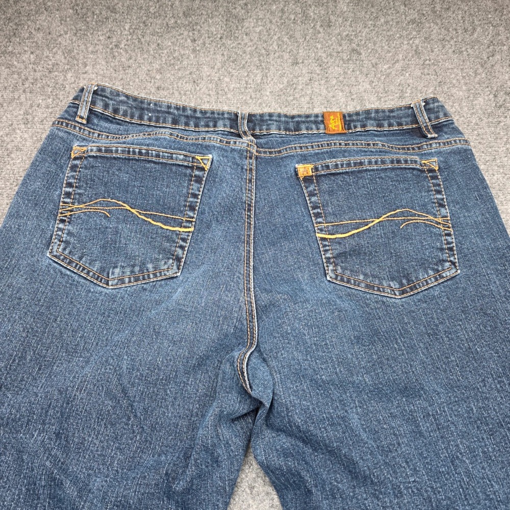 Wrangler Aura Womens 18P Short Rise Bootcut Jeans Dark Wash Blue Denim 18 Petite - Picture 8 of 8
